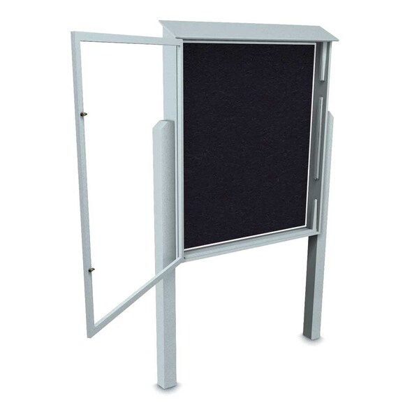 Sliding Door Indoor Enclosed Corkboard, 4